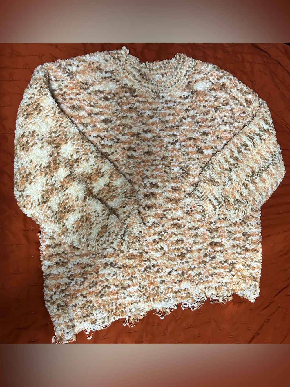 Plus size plush knitted sweater 2X